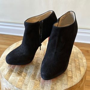 Christian Louboutin Black Suede Ankle Booties Size 5